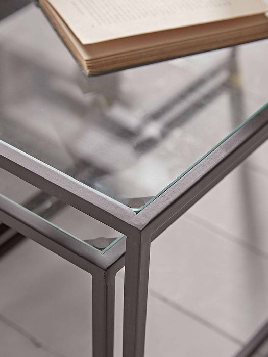 Glass Nesting Side Table