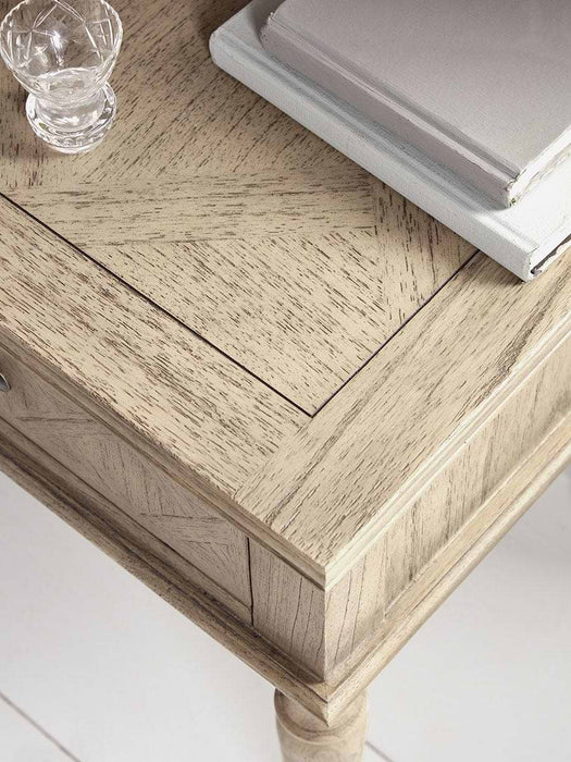 Geometric Parquet Single Drawer Bedside Table