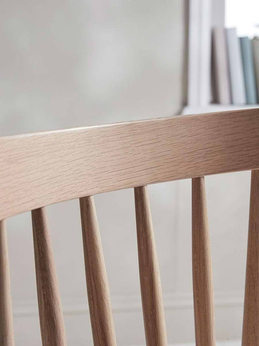 Two Woven Rope Oak Dining Chairs