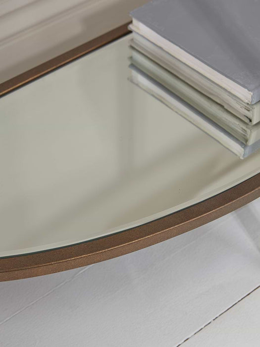 Glass Display Console Table - Aged Bronze