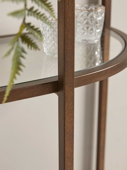Glass Display Shelf Unit - Aged Bronze