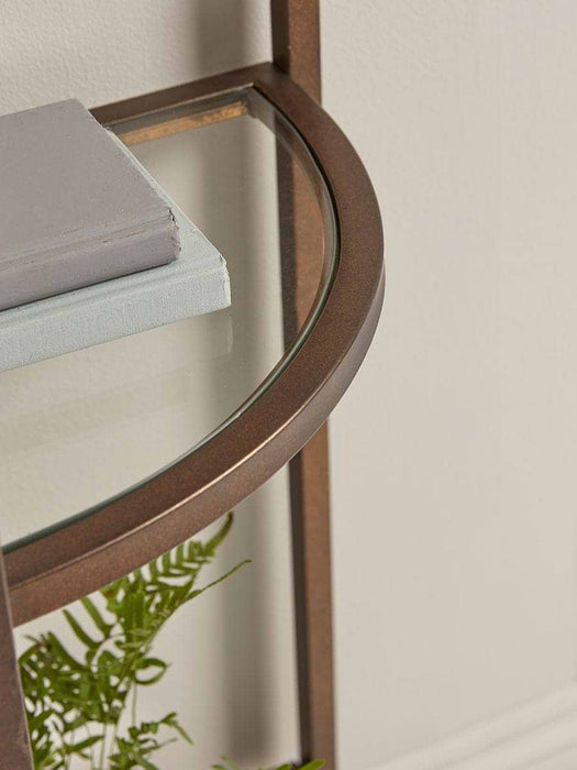 Glass Display Shelf Unit - Aged Bronze