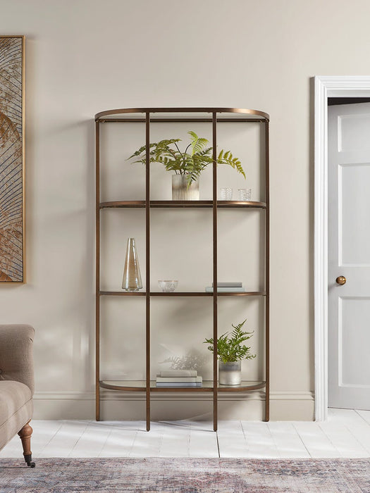Glass Display Shelf Unit - Aged Bronze
