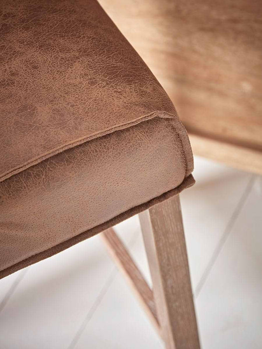 Two Leather Counter Stools