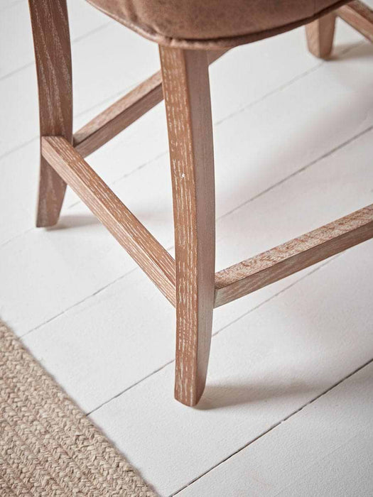 Two Leather Counter Stools