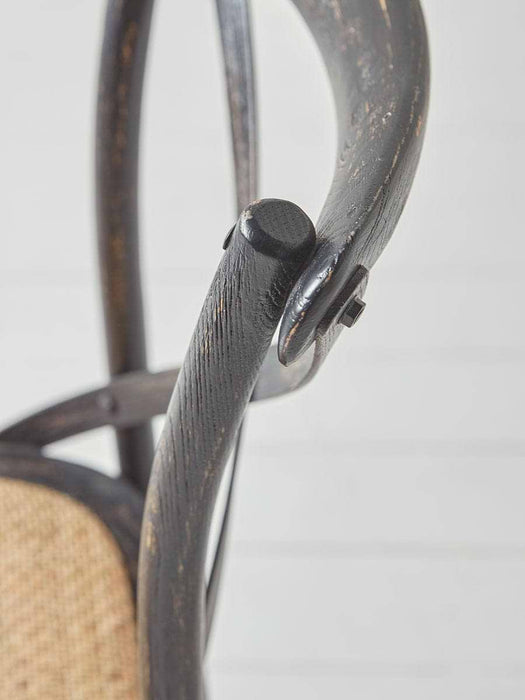 Two Cross Back Dining Chairs - Black