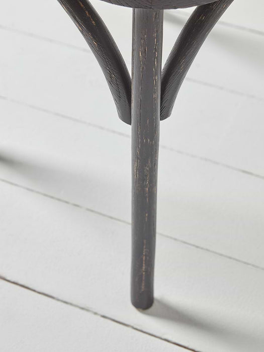 Two Cross Back Dining Chairs - Black