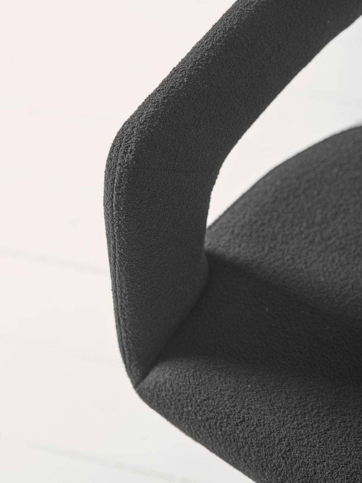 Black BouclÃ©Â© Upholstered Dining Chair - Set of 2