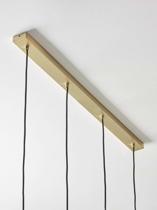 Four Frosted Glass Pendant Lights