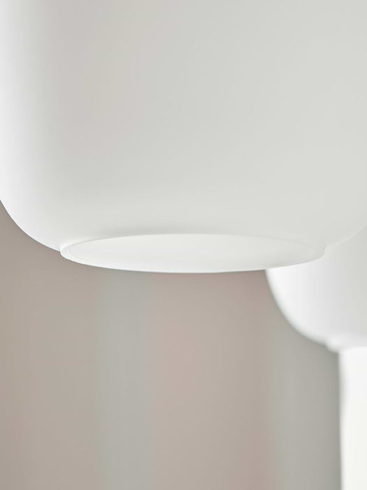 Four Frosted Glass Pendant Lights