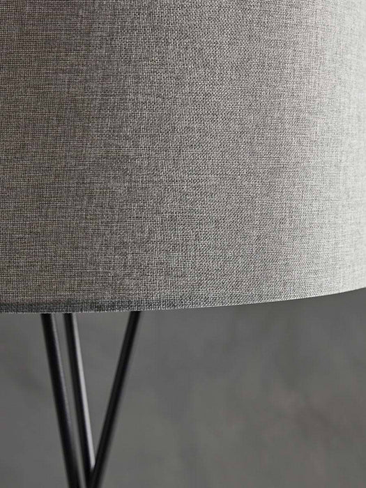 Grey & Black Tripod Floor Lamp