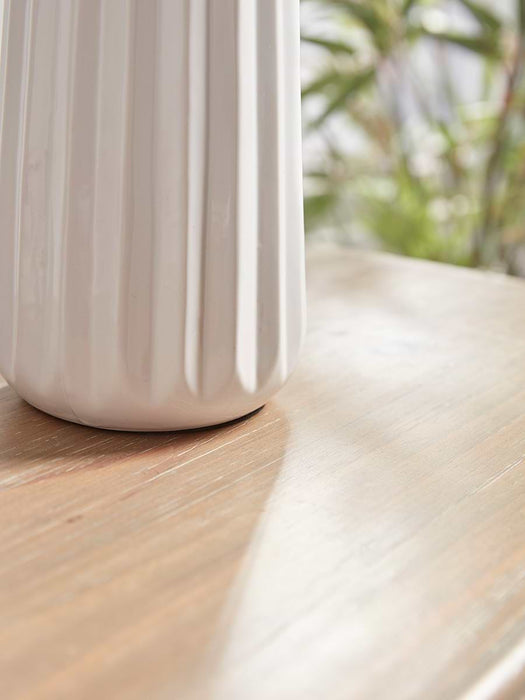 Fluted White Table Lamp