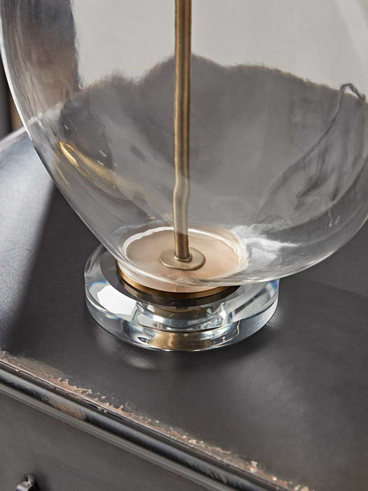 Navy & Brass Table Lamp
