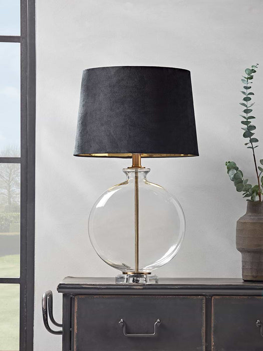 Navy & Brass Table Lamp