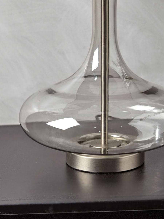 Smoked Glass Table Lamp