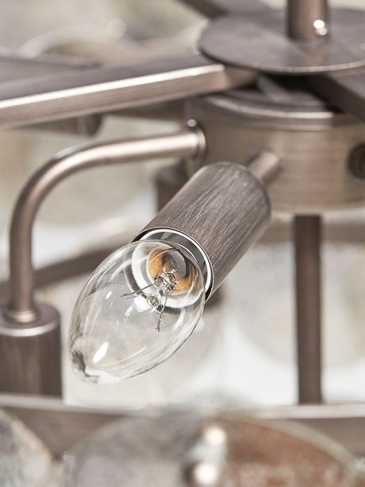 Layered Mercuried Glass Chandelier