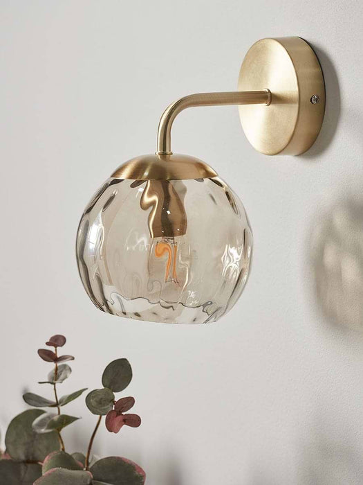 Dimpled Glass Wall Light