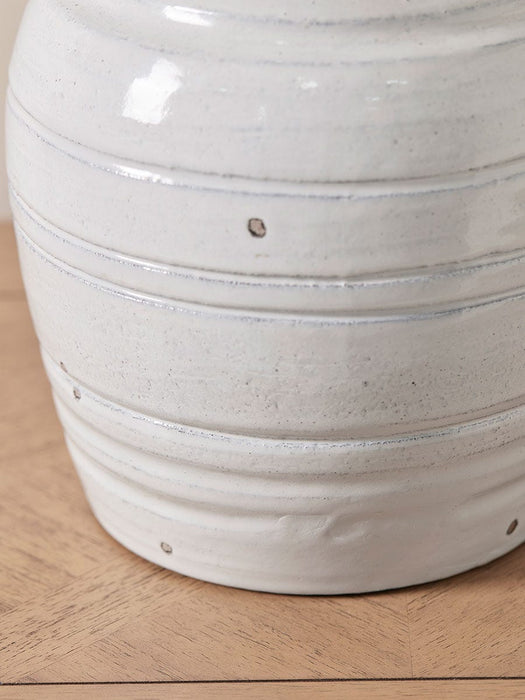 Distressed Whitewashed Table Lamp