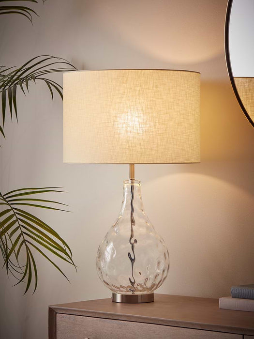 Dimpled Glass Table Lamp