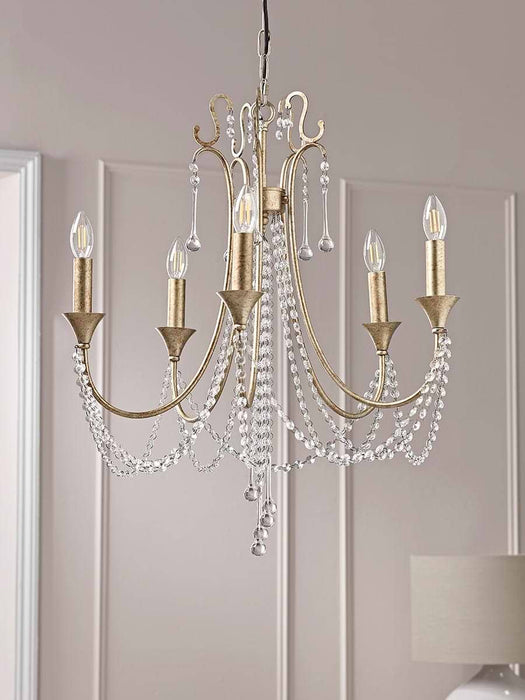 Five Arm Leaf Chandelier