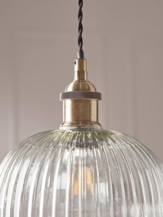 Ribbed Glass Pendant