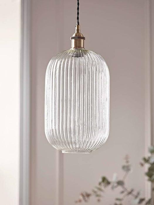 Ribbed Glass Pendant