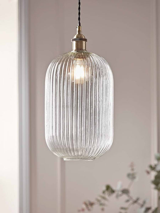 Ribbed Glass Pendant