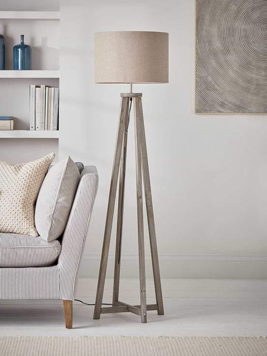 Grey Washed Floor Lamp