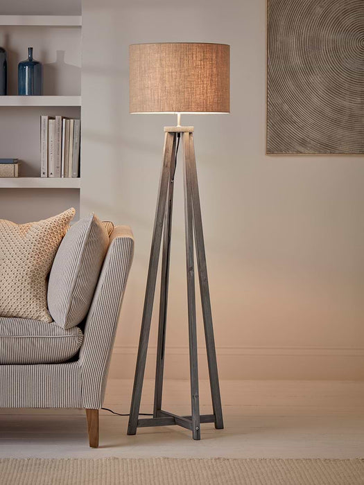 Grey Washed Floor Lamp