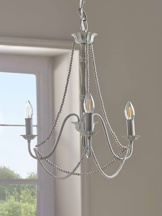 Metal Beaded Chandelier