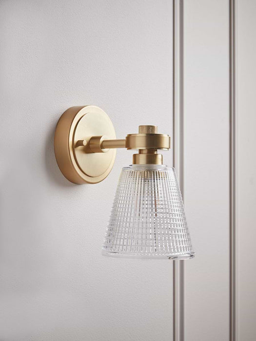 Textured Glass Wall Light