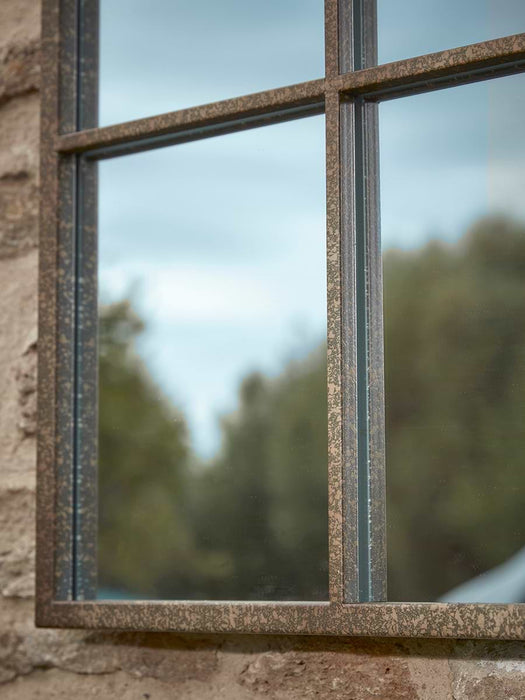 Outdoor Industrial Panelled Window Mirror