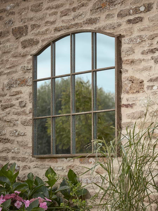 Outdoor Industrial Panelled Window Mirror