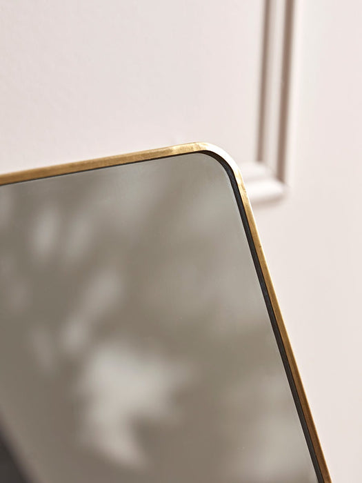 Antique Brass Rectangle Table Mirror