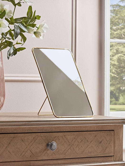 Antique Brass Rectangle Table Mirror