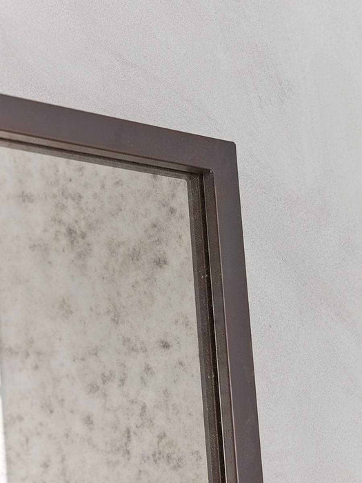 Industrial Aged Glass Panel Mirror