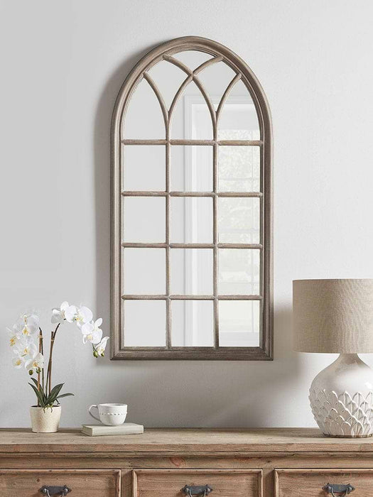 Arched Panel Window Mirror
