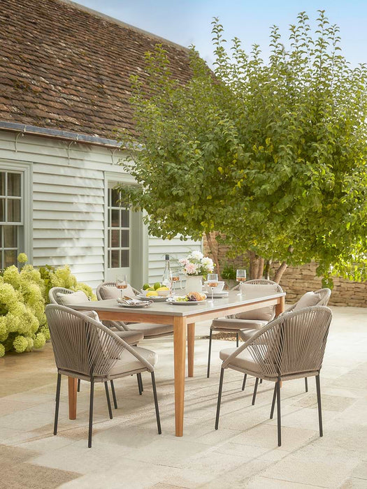 Indoor Outdoor Concrete Topped Dining Table - Rectangular