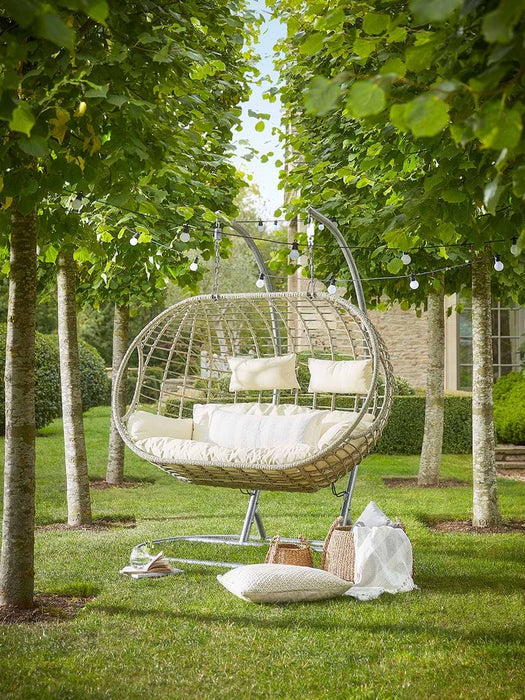 Indoor Outdoor Double Hanging Chair - Grey