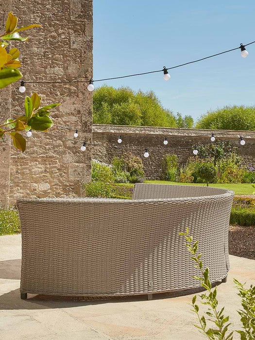 Antibes Curved Modular Dining Set With Firepit