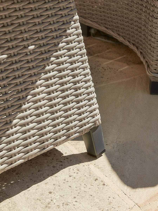 Antibes Curved Modular Dining Set With Firepit