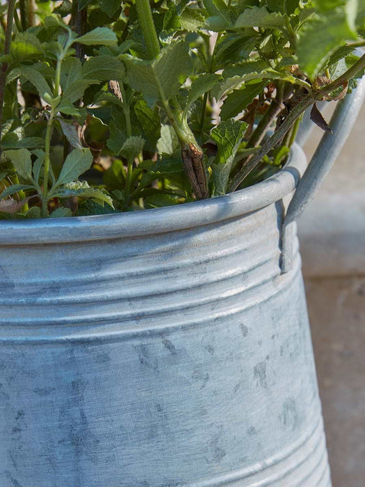 Three Galvanised Planters