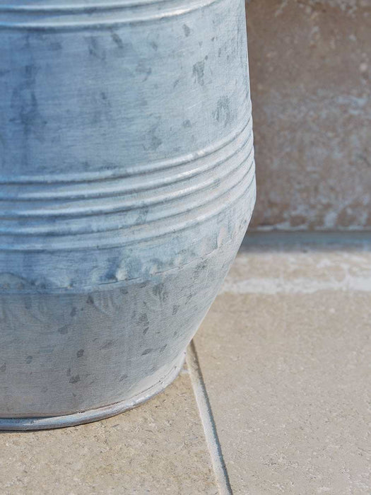 Three Galvanised Planters