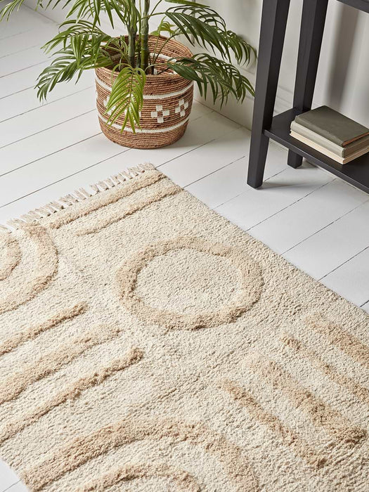 Cream & Natural Tufted Rug