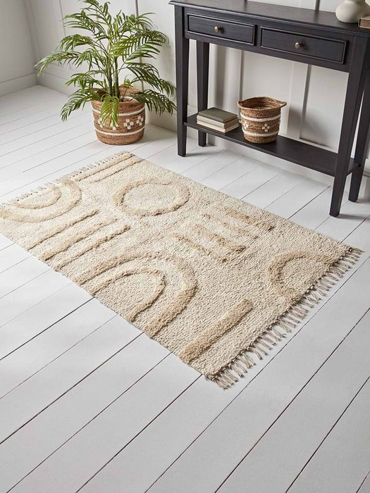 Cream & Natural Tufted Rug