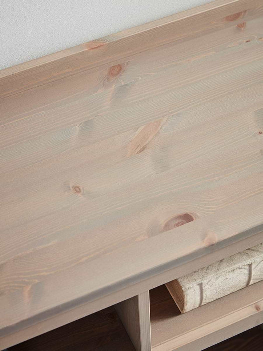 Greywashed Pine Storage Bench