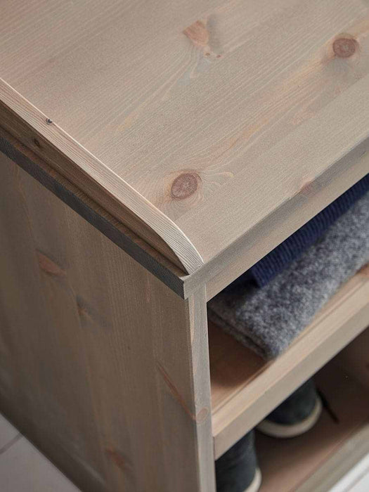 Greywashed Pine Storage Bench