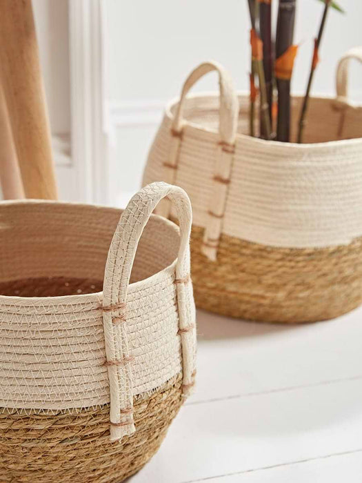 Three Cream & Natural Baskets