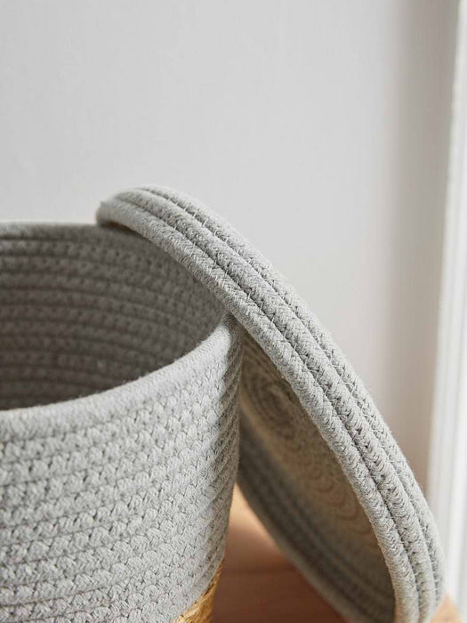 Three Grey Topped Baskets