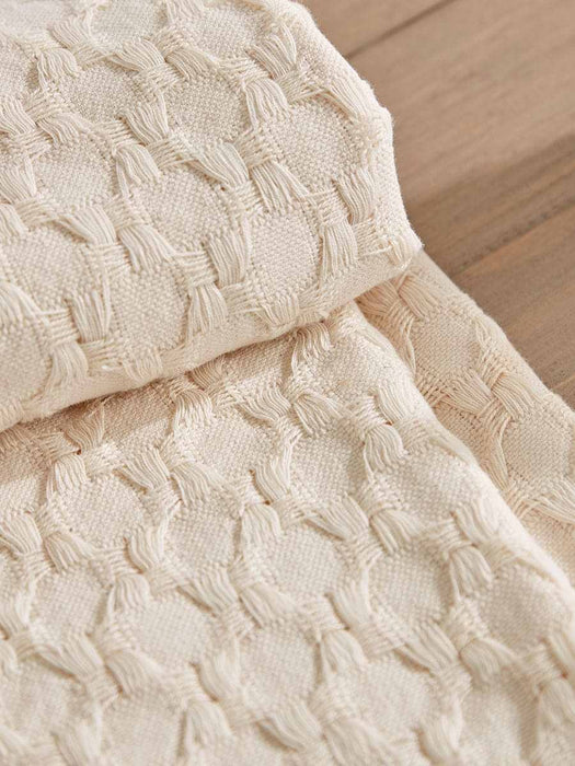 Trellis Weave Throw